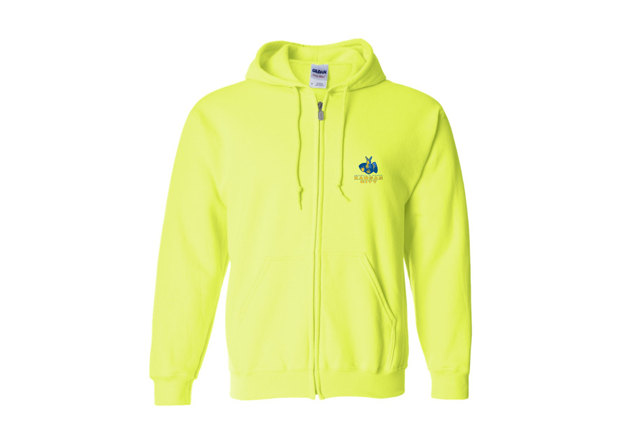 Men's UMKC Kangaroos Gildan Heavy Blend Full Zip Hooded Sweatshirt